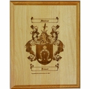 Engraved Coat of Arms Plaque - Family Name Crest