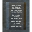 Engraved Crystal Acrylic Block For Poem, Message, I Love You, Award, Recognition, Retirement, Personalized Keepsake