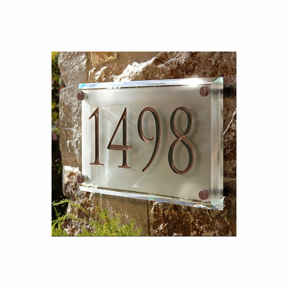 Engraved Crystal Address Plaque