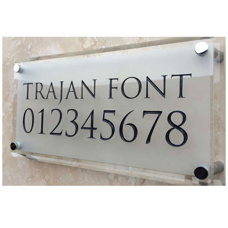 Engraved Crystal Address Plaque