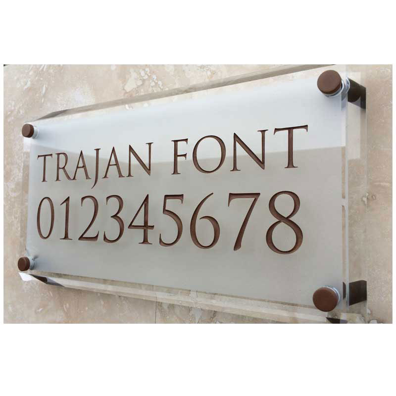 Engraved Crystal Address Plaque