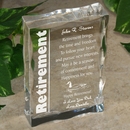 Engraved Retirement Gift Keepsake Acrylic Block