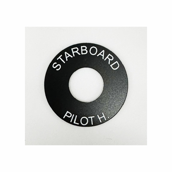 Engraved Toggle Ring Switch Plate 1.25 OD .5 ID