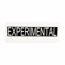 EXPERIMENTAL Aircraft Placard - 2" Lettering