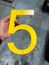 Large Yellow Address Numbers