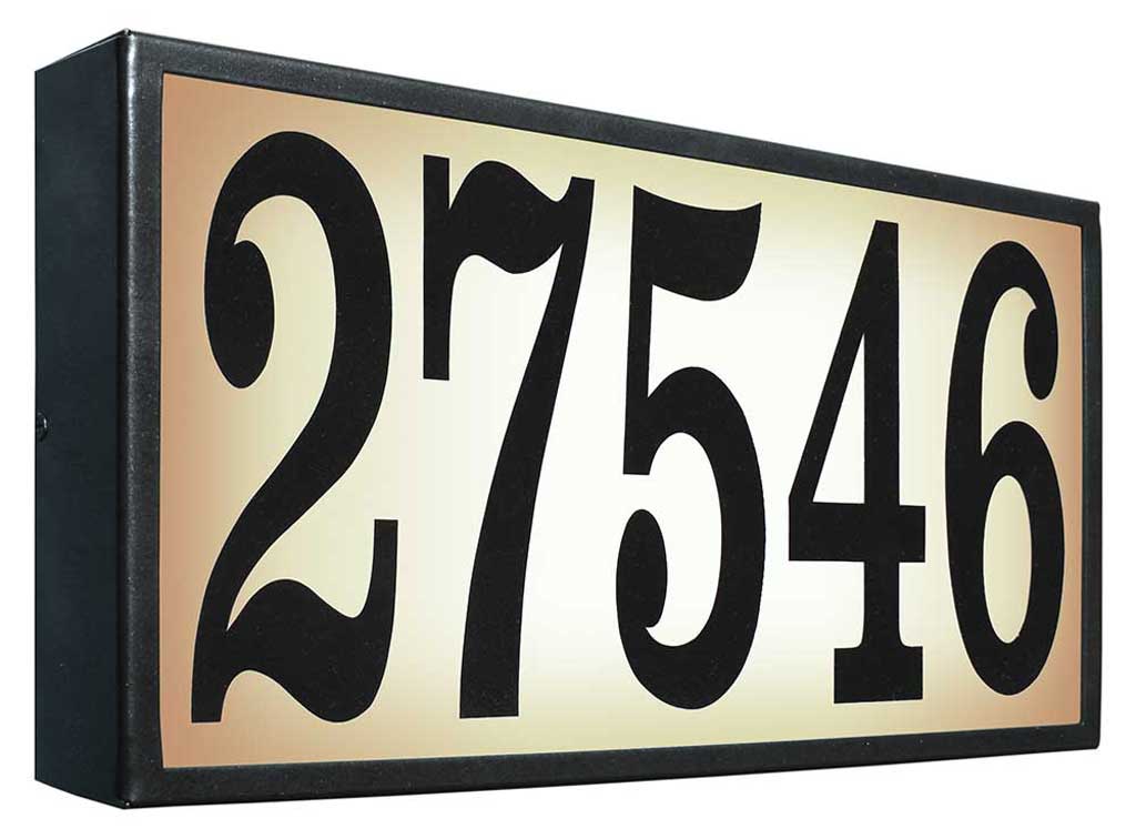 Large Lighted Address Plaque Low Voltage