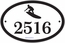 Sports Theme House Number Plaque - Ski, Surf, Go Cart, ATV, Hang Gliding and More