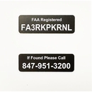 FAA Drone Registration Number Label | Engraved ID Tag