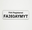 FAA Drone Registration Number Sticker Large Set of 3