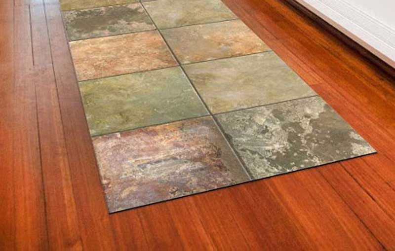Faux Flooring Printed Stone Floor Mat