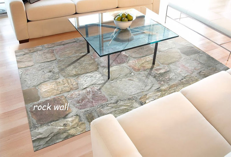 Faux Flooring Printed Stone Floor Mat