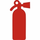 Fire Extinguisher Sign - Set of 3 Stick On Signs - Silhouette Image For Boats, Homes, etc.