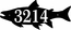 Fish Shape House Number Sign - Address Plaque