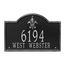Address Sign With Fleur de Lis - Custom Metal Address Plaque