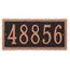 Rectangle Address Plaque With Large Numbers - For Wall or Lawn Stake Mount - Choose Your Color