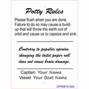 Funny Boat Bathrool Rules Sign