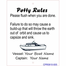Funny Boat Head Sign Flush Reminder