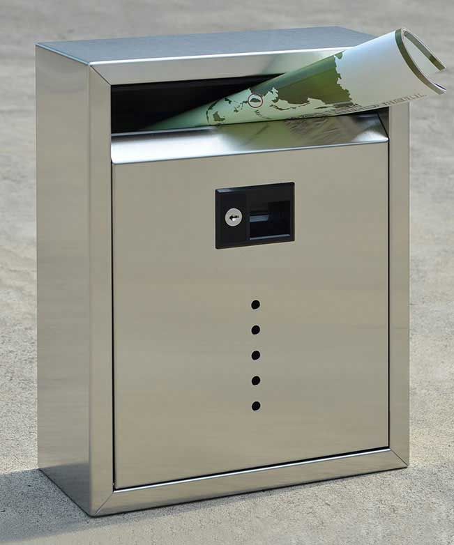 Stainless Steel Locking Mailbox Wall Mount