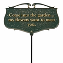 Garden Plaque: Come Into The Garden My Flowers Want to Meet You Garden Sign