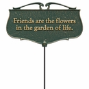 Garden Plaque : Friends Are the Flowers in the Garden of Life Garden Quote Sign