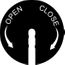 Gate or Globe Valve Turn Direction Indicator - ON OFF, OPEN CLOSE, FAST SLOW