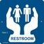 Gender Neutral Restroom Sign - Family Bathroom Door or Wall Plaque