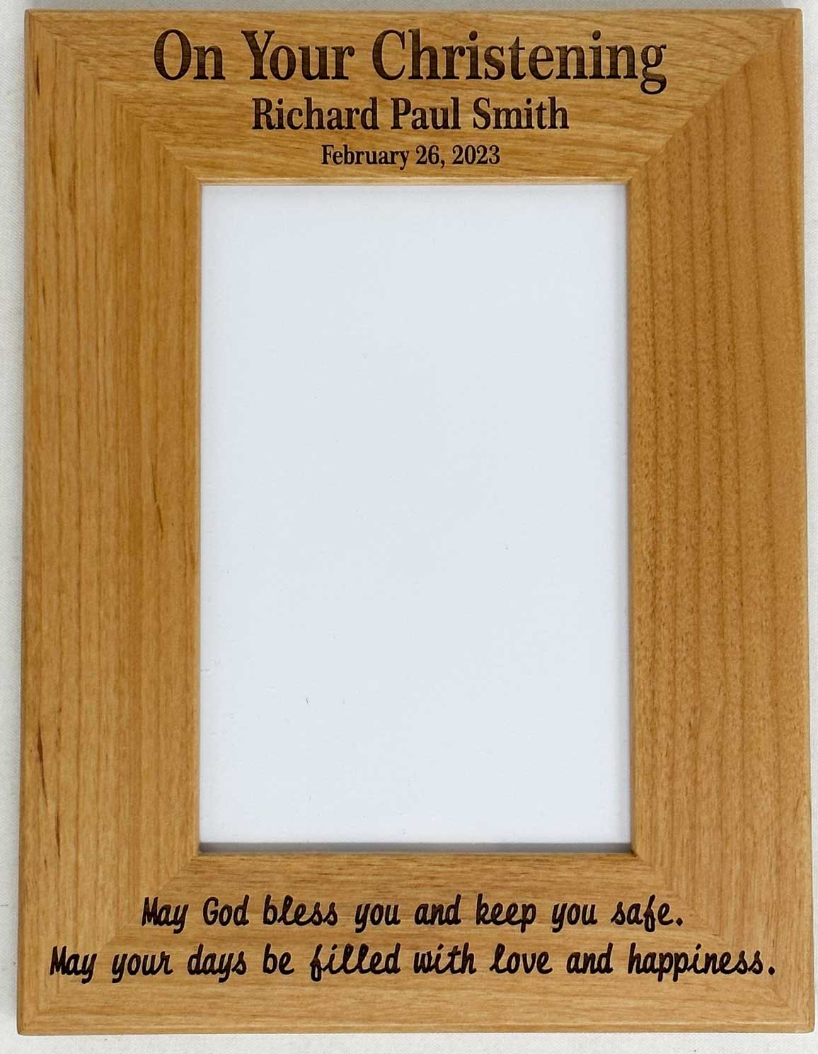 Gift Personalized Picture Frame For Christening or Baptism