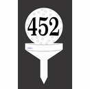 Golf Ball Shape Address Sign For Lawn Mount