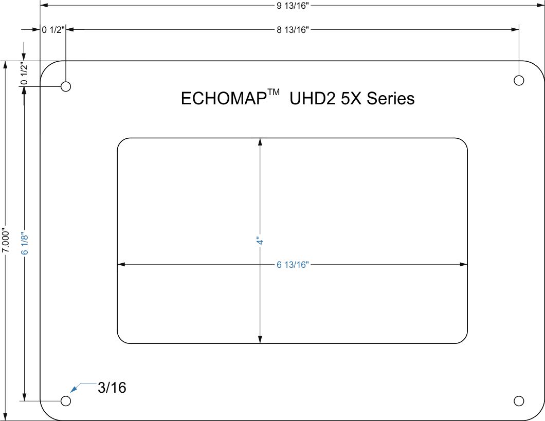 GPS or MFD Flush Mount Adapter Plate