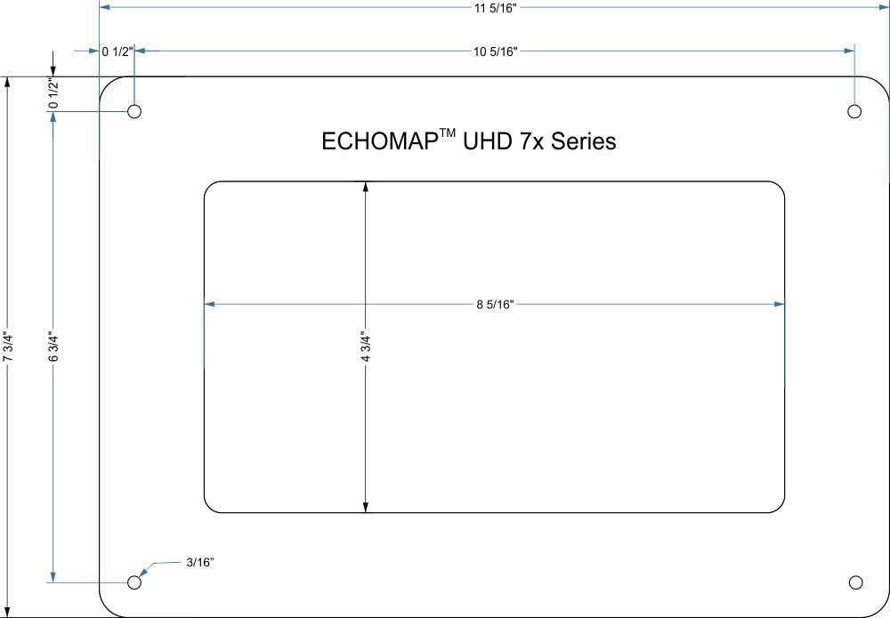 GPS or MFD Flush Mount Adapter Plate