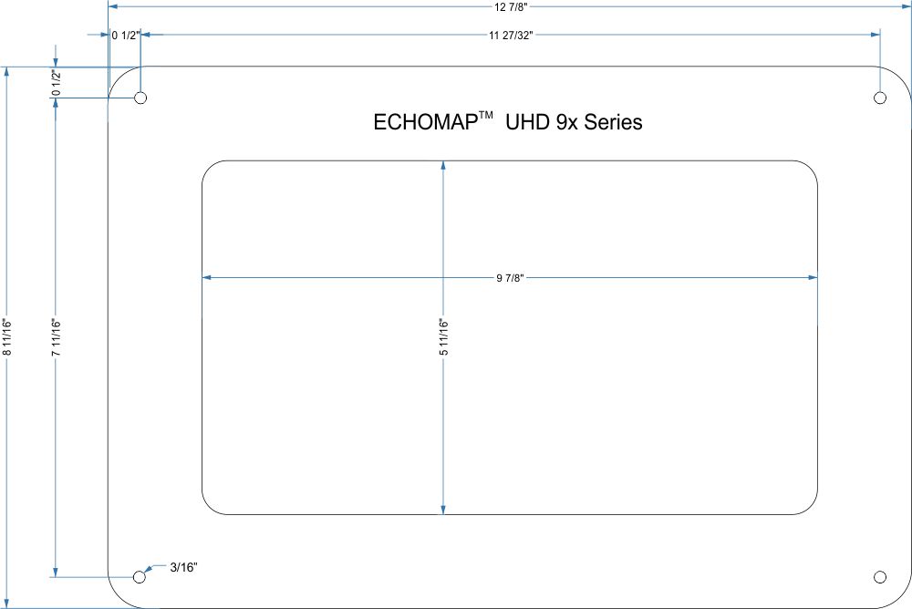 GPS or MFD Flush Mount Adapter Plate