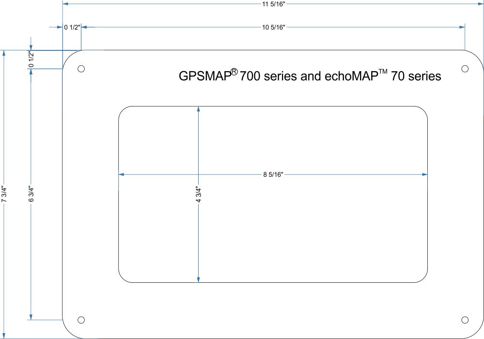 GPS or MFD Flush Mount Adapter Plate