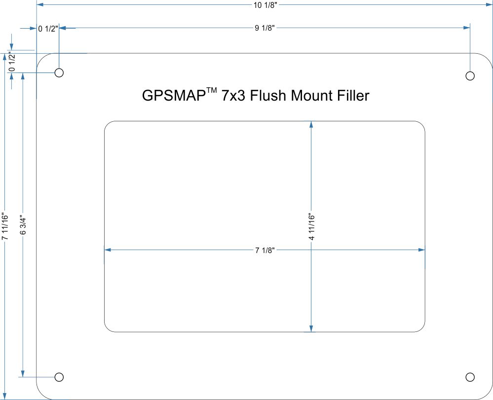 GPS or MFD Flush Mount Adapter Plate