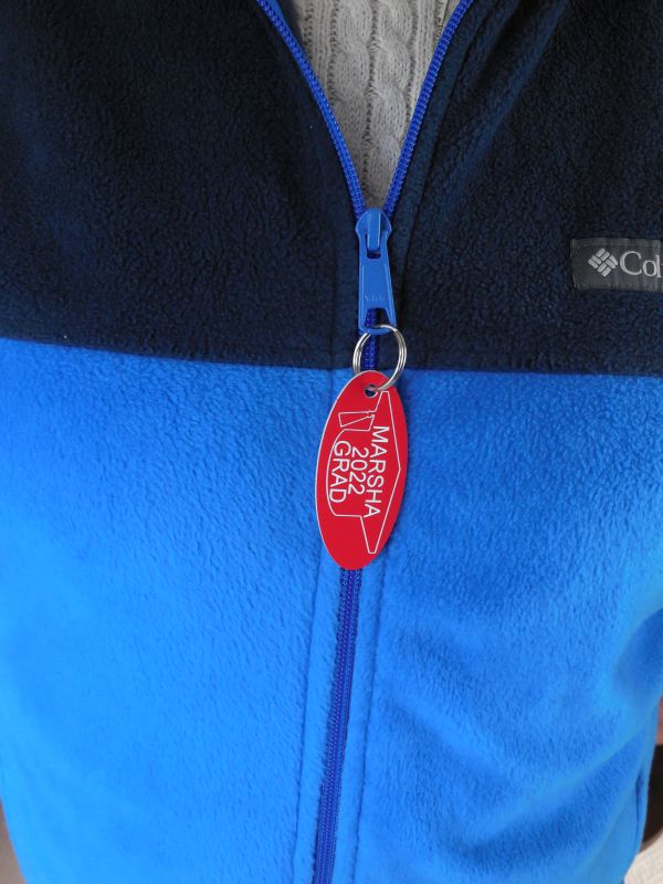 Personalized Graduation Gift Key Fob Ring or Zipper Pull