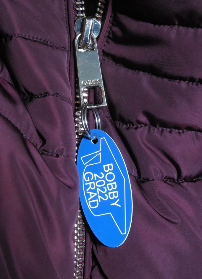 Personalized Graduation Gift Key Fob Ring or Zipper Pull