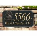 Granite Address Plaque with Pineapple Emblem