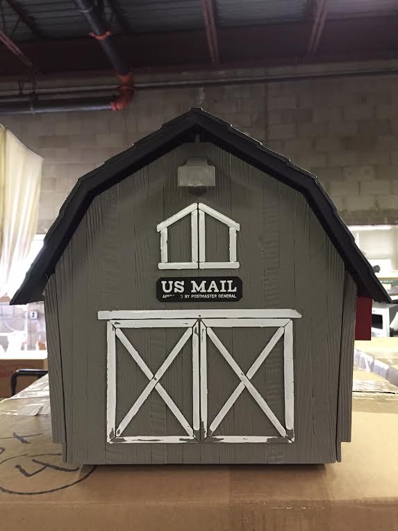 Gray Barn Mailbox