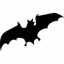 Hanging Bat Decoration - Personalized Halloween Decor Hangs On Wall or Mounts on Door
