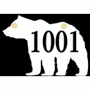Hanging Bear Shape Address Plaque - Double Sided Address Sign Displays Your House Number