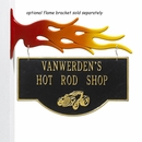 Hanging Garage or Shop Sign - Double Sided Plaque With Hot Rod