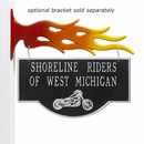 Hanging Plaque With Motorcycle - Double Sided Metal Sign