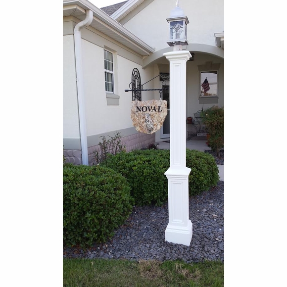 Hanging Sign Bracket With Decorative Scrollwork For Hanging Address