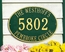 Oval Address Sign With Family Name, House Number, and Street Name
