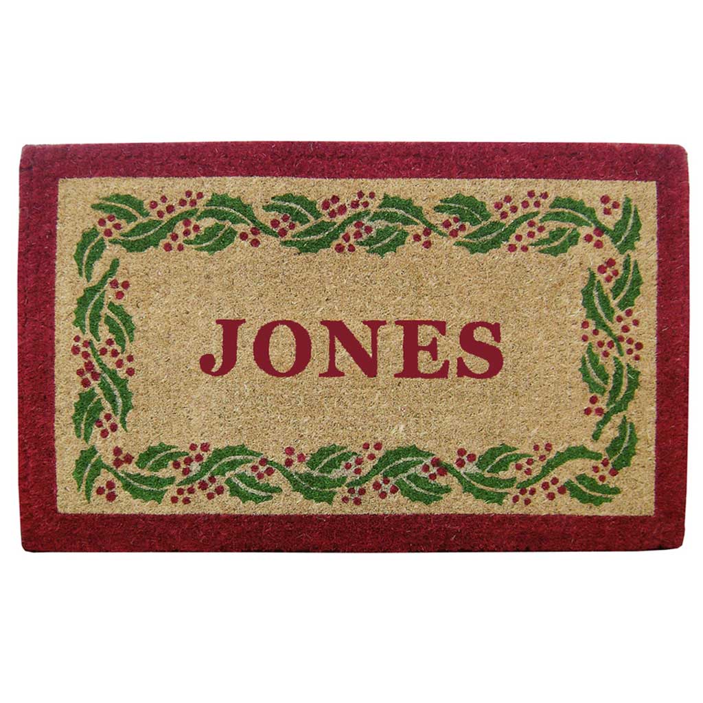 Heavy Duty Coir Christmas Door Mat Personalized