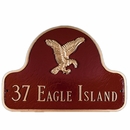 Home Address Plaque With Eagle - Custom Address Sign