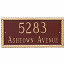 Home Address Plaque With Two Lines - Custom House Number Sign With Decorative Border
