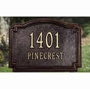 Home Address Sign - Aluminum Metal House Number Sign - For Wall or Lawn Mount - Choose Your Color