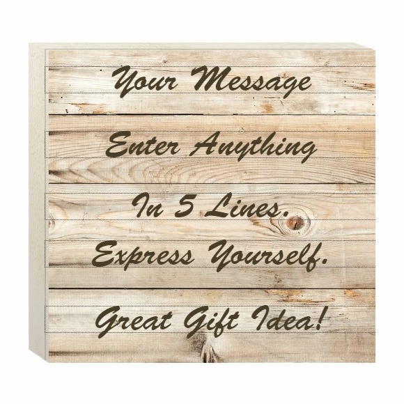 Home Decor Wall Box Sign with Your Custom Wording Hanging Wall Art or