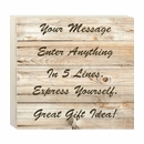 Home Decor Wall Box Sign with Your Custom Wording - Hanging Wall Art or Stand on Table