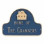 Home Of Plaque with Family Name And House Image Inside Arch